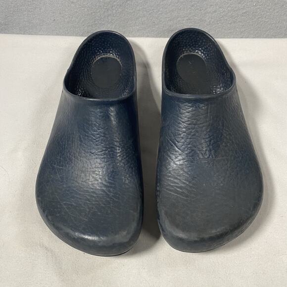 Birkenstock Birkis Garden Clogs Mules Slip On Blue Rubber Shoes Womens 38 US 7 - Picture 2 of 9